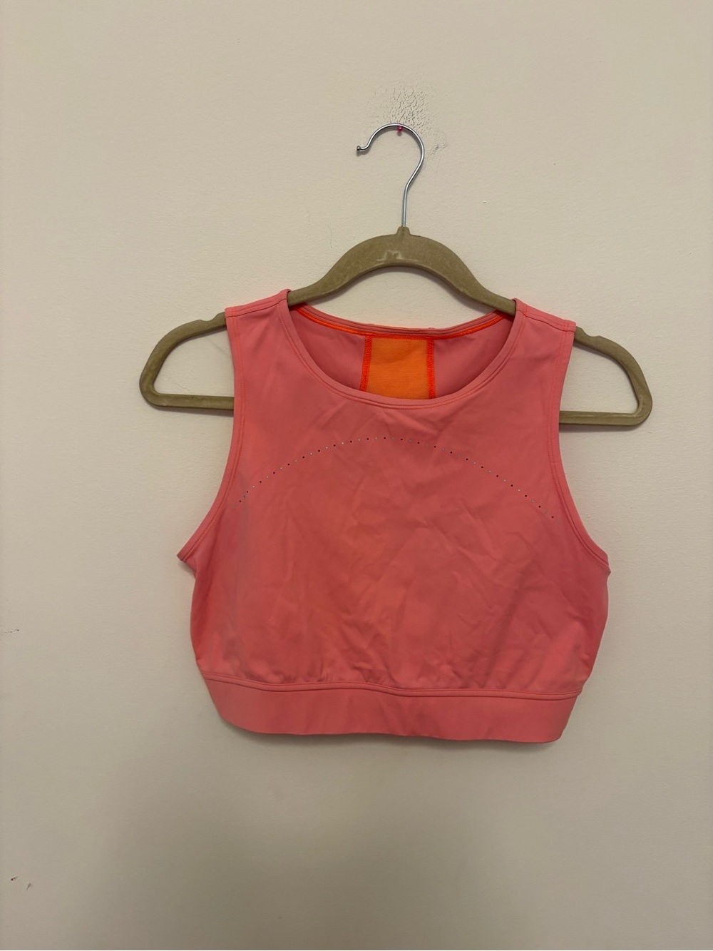Lululemon Hotty Hot Cropped Tank top neon Highlight Orange workout gym yoga 6